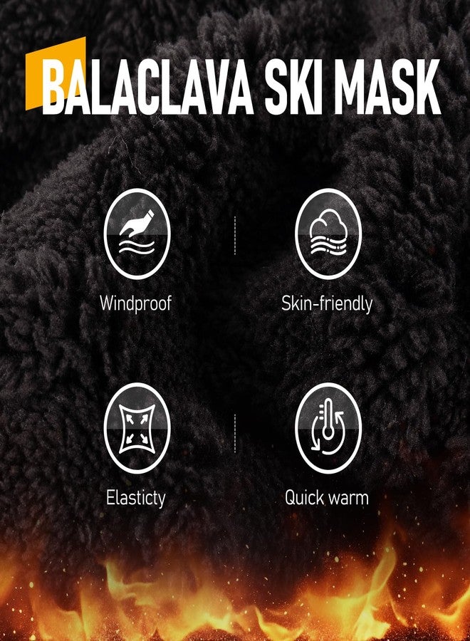 JOYPICKS Balaclava Ski Mask for Women Men, Winter Fleece Wind-Resistant Warm Face Cover and Neck Warmer for Cycling Motorcycle Skiing Black - Image 4